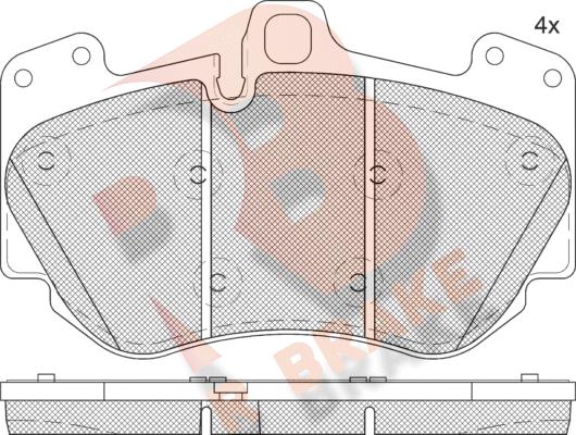 R Brake RB2349 - Set placute frana,frana disc aaoparts.ro
