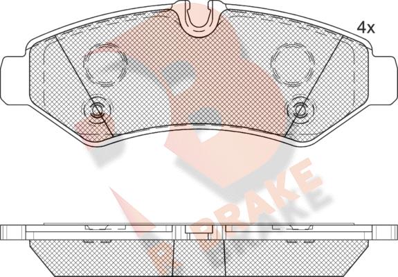 R Brake RB2350 - Set placute frana,frana disc aaoparts.ro