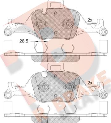 R Brake RB2291 - Set placute frana,frana disc aaoparts.ro