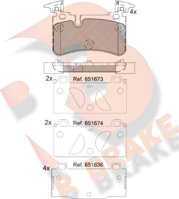R Brake RB2209 - Set placute frana,frana disc aaoparts.ro