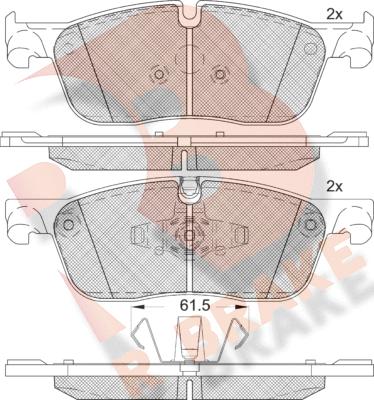 R Brake RB2236 - Set placute frana,frana disc aaoparts.ro