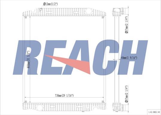 REACH 1.42.10022.142 - Radiator, racire motor aaoparts.ro