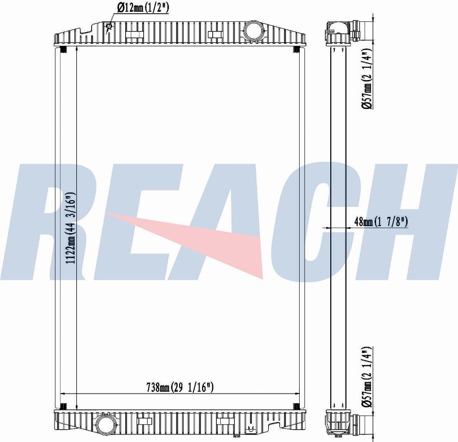 REACH 1.42.10246.148 - Radiator, racire motor aaoparts.ro