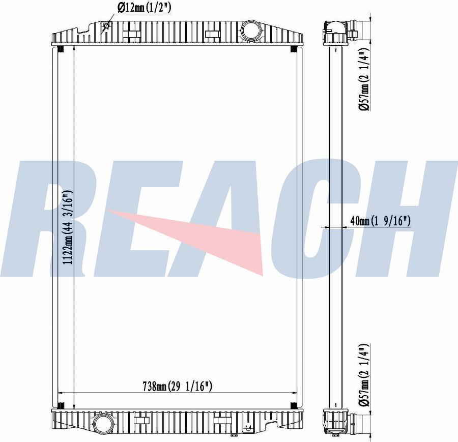 REACH 1.42.10246.142 - Radiator, racire motor aaoparts.ro
