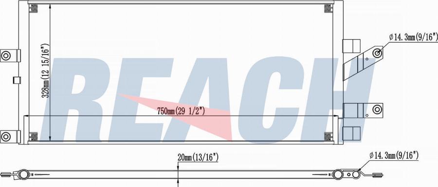 REACH 1.30.5600.P - Condensator, climatizare aaoparts.ro