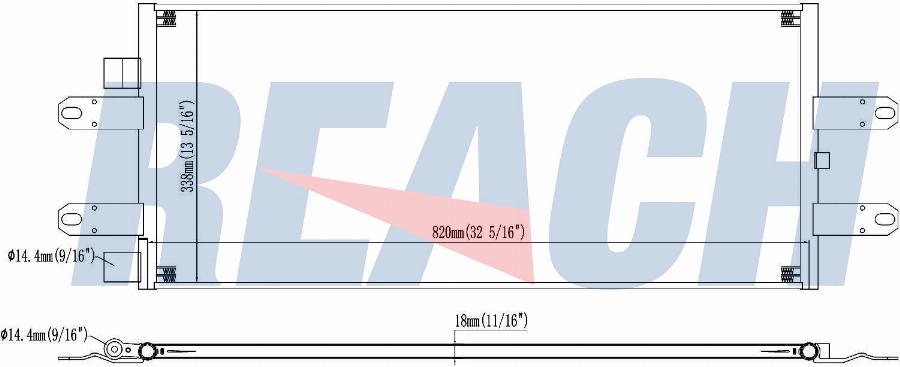 REACH 1.30.1070.P - Condensator, climatizare aaoparts.ro