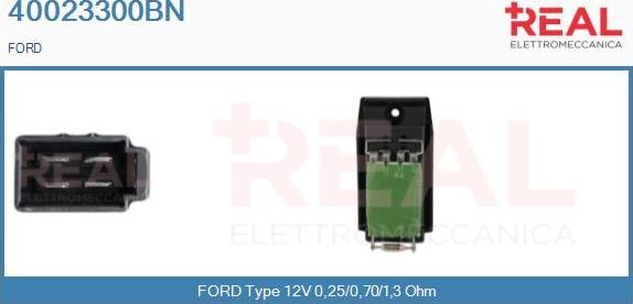 REAL 40023300BN - Rezistor, ventilator habitaclu aaoparts.ro