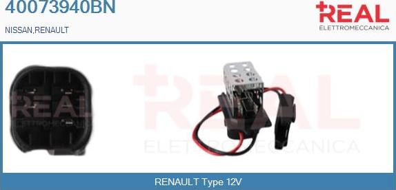 REAL 40073940BN - Rezistor, ventilator habitaclu aaoparts.ro