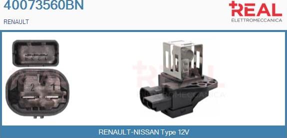 REAL 40073560BN - Rezistor, Electromotor - ventilator aaoparts.ro