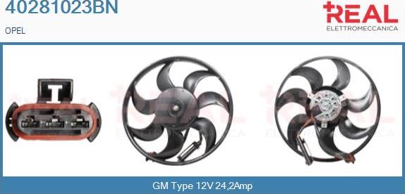 REAL 40281023BN - Ventilator, radiator aaoparts.ro