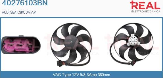 REAL 40276103BN - Ventilator, radiator aaoparts.ro