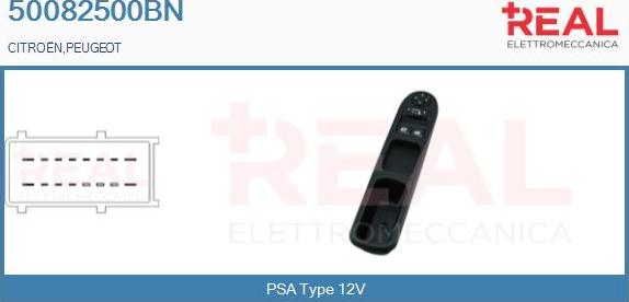REAL 50082500BN - Comutator,macara geam aaoparts.ro