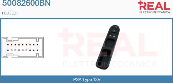 REAL 50082600BN - Comutator,macara geam aaoparts.ro