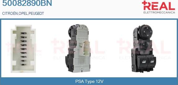 REAL 50082890BN - Comutator,macara geam aaoparts.ro