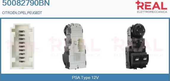 REAL 50082790BN - Comutator,macara geam aaoparts.ro