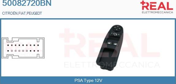 REAL 50082720BN - Comutator,macara geam aaoparts.ro