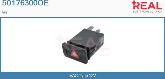 REAL 50176300OE - Comutator ,lumini de avarie aaoparts.ro