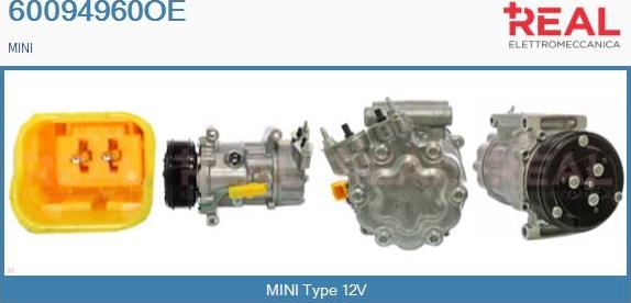 REAL 60094960OE - Compresor, climatizare aaoparts.ro