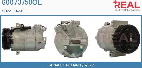 REAL 60073750OE - Compresor, climatizare aaoparts.ro