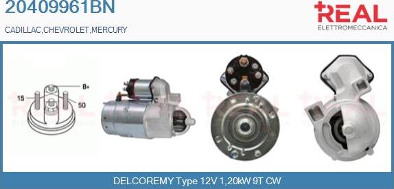 REAL 20409961BN - Starter aaoparts.ro