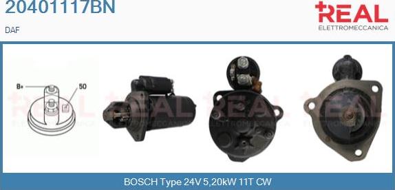 REAL 20401117BN - Starter aaoparts.ro