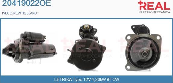REAL 20419022OE - Starter aaoparts.ro