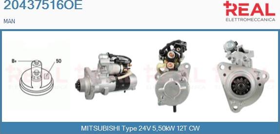 REAL 20437516OE - Starter aaoparts.ro
