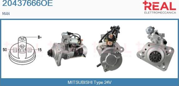 REAL 20437666OE - Starter aaoparts.ro