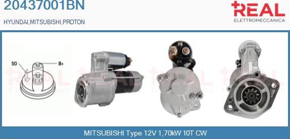 REAL 20437001BN - Starter aaoparts.ro