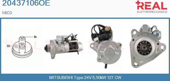 REAL 20437106OE - Starter aaoparts.ro