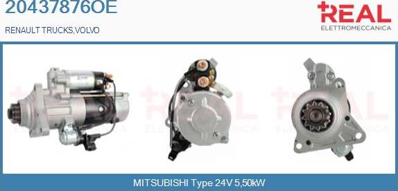 REAL 20437876OE - Starter aaoparts.ro