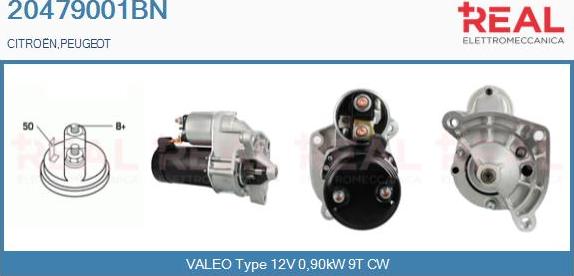 REAL 20479001BN - Starter aaoparts.ro
