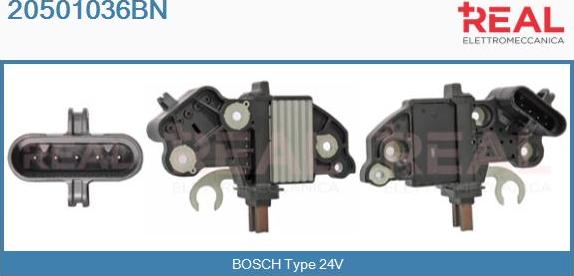 REAL 20501036BN - Regulator, alternator aaoparts.ro