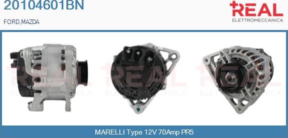 REAL 20104601BN - Generator / Alternator aaoparts.ro