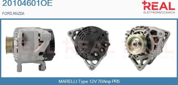 REAL 20104601OE - Generator / Alternator aaoparts.ro