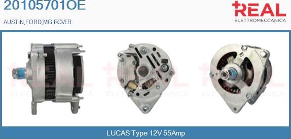 REAL 20105701OE - Generator / Alternator aaoparts.ro