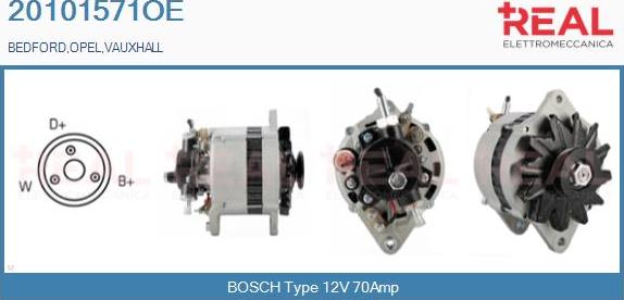 REAL 20101571OE - Generator / Alternator aaoparts.ro