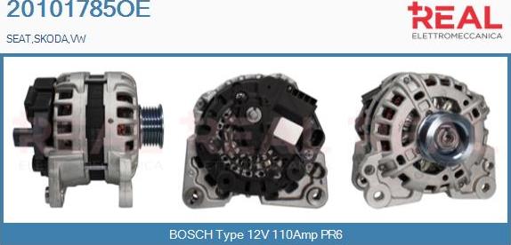 REAL 20101785OE - Generator / Alternator aaoparts.ro