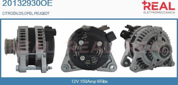 REAL 20132930OE - Generator / Alternator aaoparts.ro