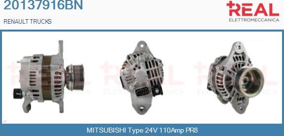 REAL 20137916BN - Generator / Alternator aaoparts.ro