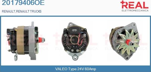 REAL 20179406OE - Generator / Alternator aaoparts.ro