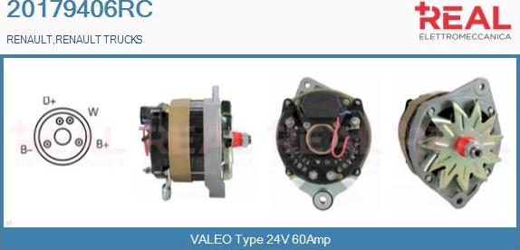 REAL 20179406RC - Generator / Alternator aaoparts.ro