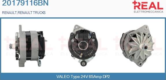 REAL 20179116BN - Generator / Alternator aaoparts.ro