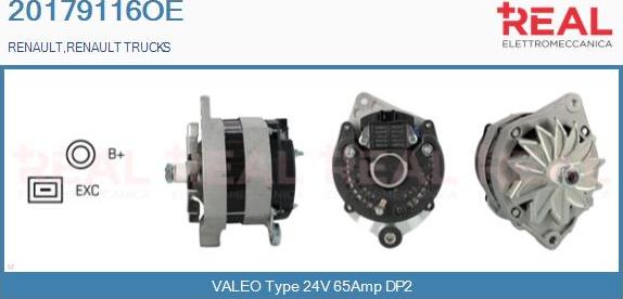 REAL 20179116OE - Generator / Alternator aaoparts.ro