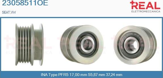 REAL 23058511OE - Fulie, alternator aaoparts.ro