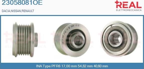 REAL 23058081OE - Fulie, alternator aaoparts.ro