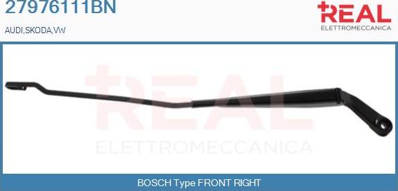 REAL 27976111BN - Brat stergator, parbriz aaoparts.ro