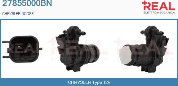 REAL 27855000BN - Pompa de apa,spalare parbriz aaoparts.ro