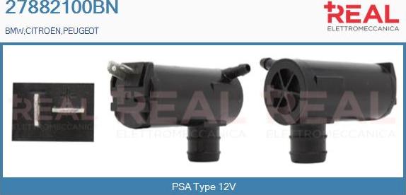 REAL 27882100BN - Pompa de apa,spalare parbriz aaoparts.ro