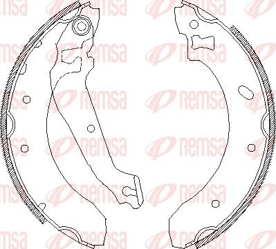 Remsa 4407.00 - Set saboti frana aaoparts.ro